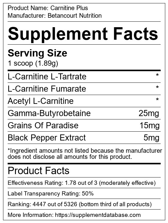 betancourt l carnitine plus L CARNITINA LIQUIDA 3000G 30 SERV
