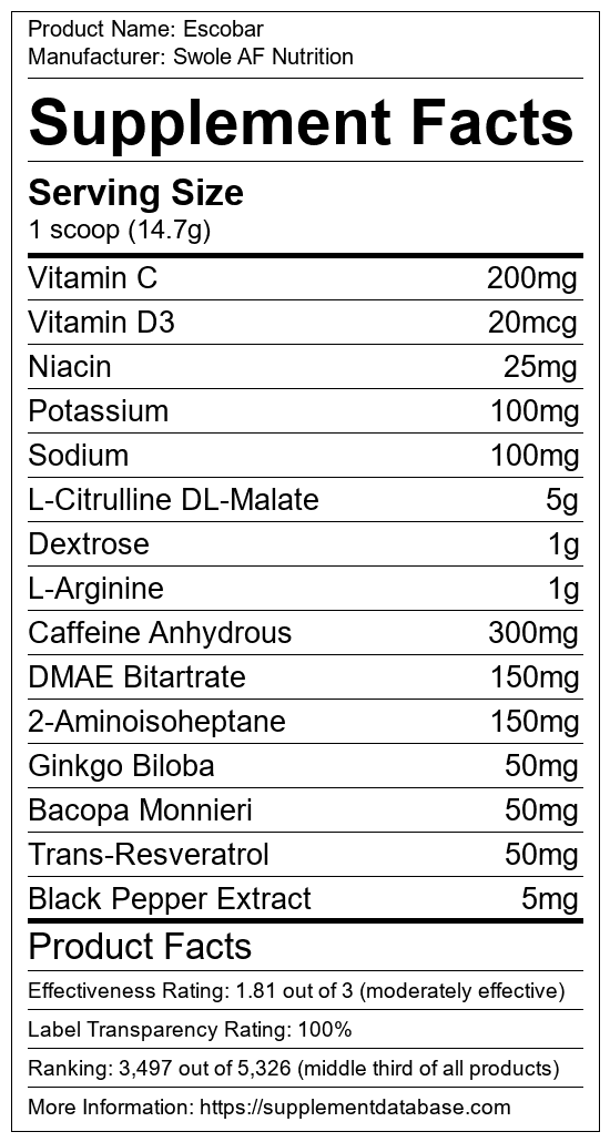 Is Escobar The Best Pre Workout Supplement